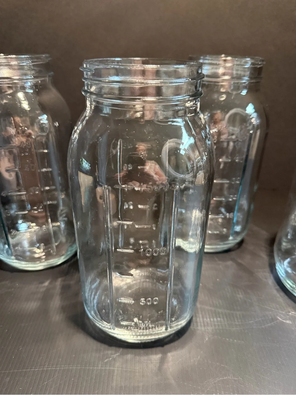 Vintage Ball Half Gallon Canning Jars with Gripper Ribs - Set of 4 (64 Oz)